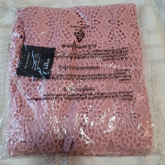 Lulus Mauve Pink Lace Mini Dress - Picture 7 of 8
